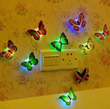 Decorative(LED Pack of 8 )Self Adhesive Butterfly Blink Light (Mix/Random Color/Design) Coldzzz