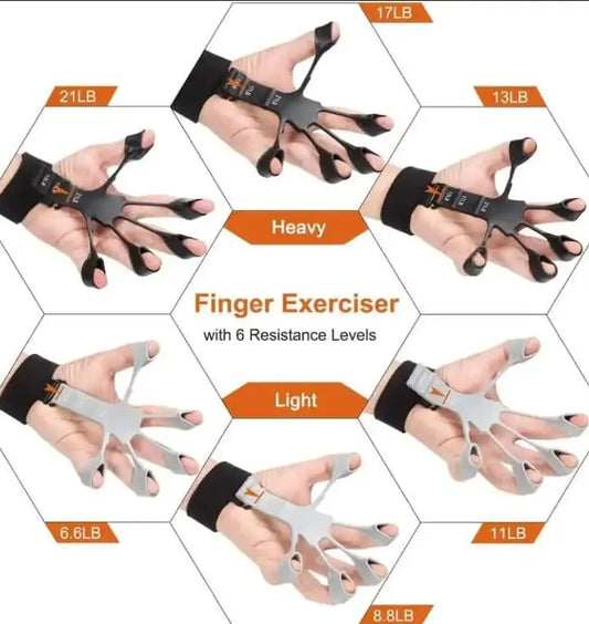 1pcs 21 LBS Finger Strengthener Finger Gripper 6 Resistant Level Finger Exerciser