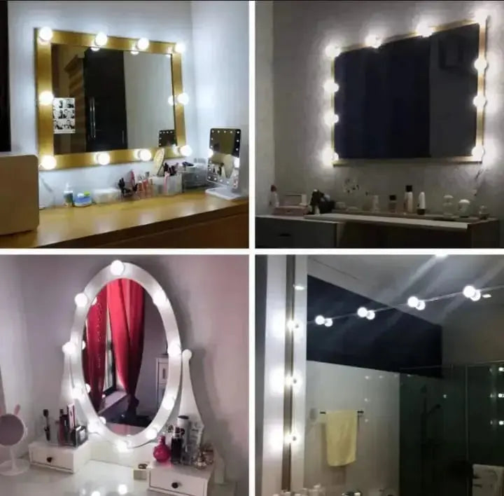 LED Vanity Mirror Lights | 3 Light Mode Led Bulbs for makeup Mirror Stand | 10 Bulbs Coldzzz