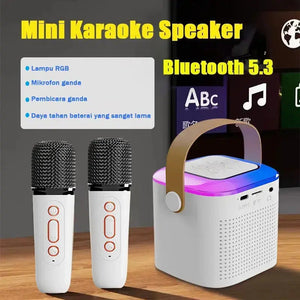 Rechargeable Bluetooth Wireless Karaoke Speaker with 2 Rechargeable Mics Coldzzz