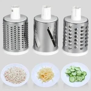 Vegetable Cutter - Manual Tabletop Drum Cheese Grater - 6 in 1 Coldzzz