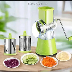 Vegetable Cutter - Manual Tabletop Drum Cheese Grater - 6 in 1 Coldzzz