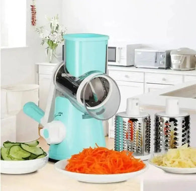 Vegetable Cutter - Manual Tabletop Drum Cheese Grater - 6 in 1 Coldzzz